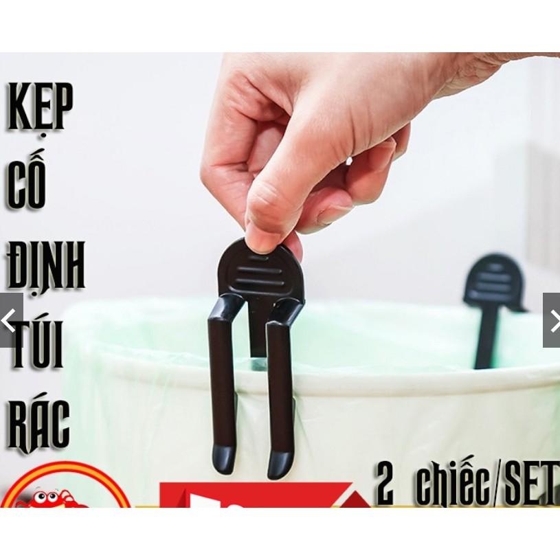 SET 2 kẹp nhựa cố định túi đựng rác