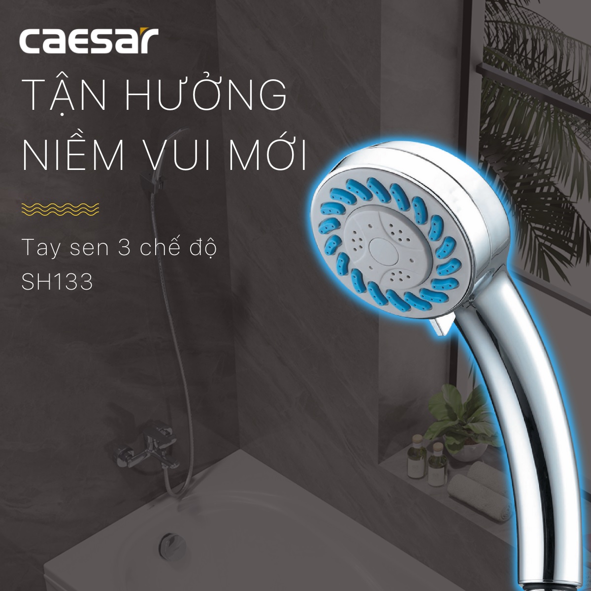 Tay sen nhựa Caesar SH133 (3 chế độ)