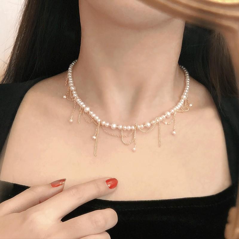 Vòng cổ nữ đính ngọc sang trọng quyến rũ