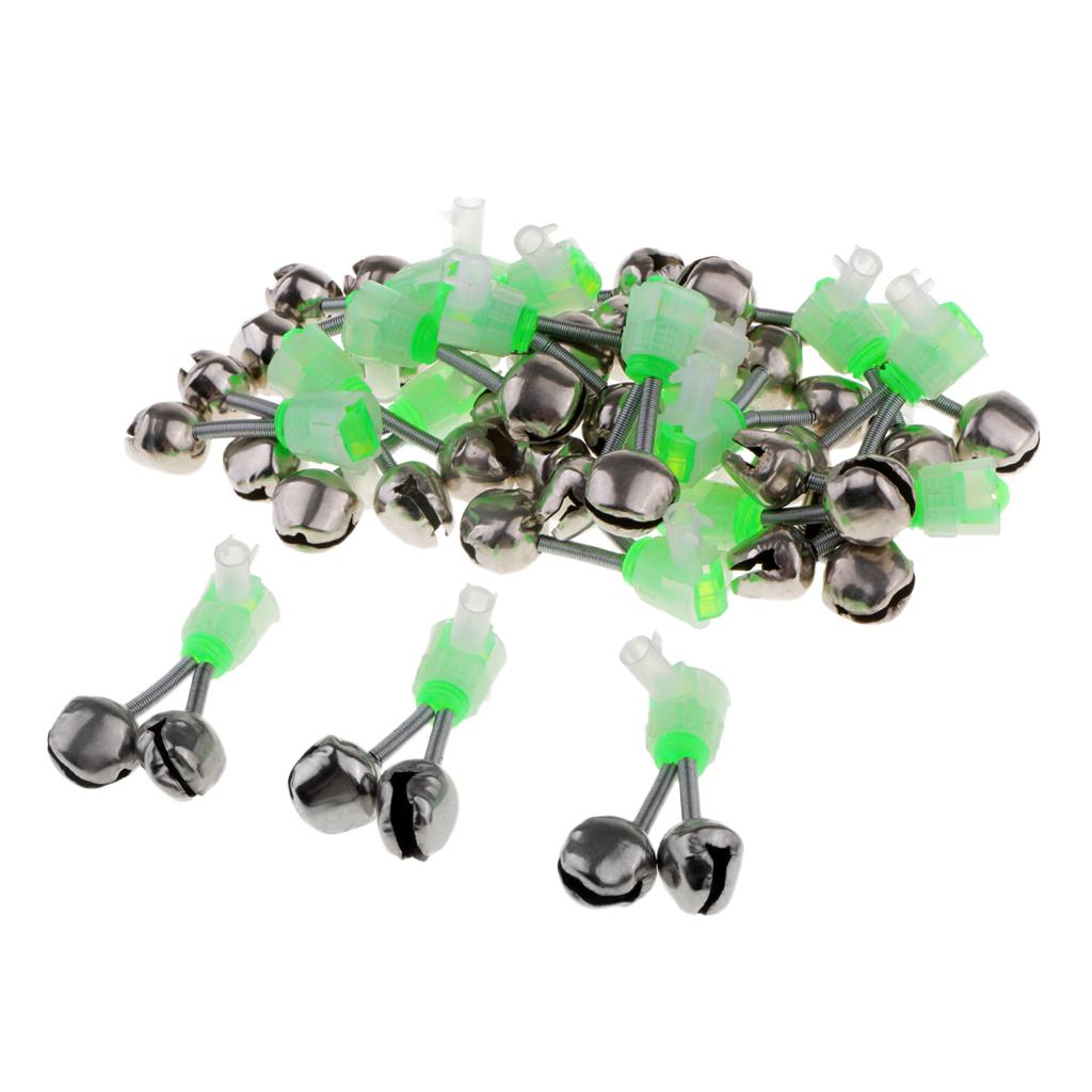 20pcs Night Fishing Rod Bite Alarm Bells Fish Sensor Bells Rod Tip Alarms