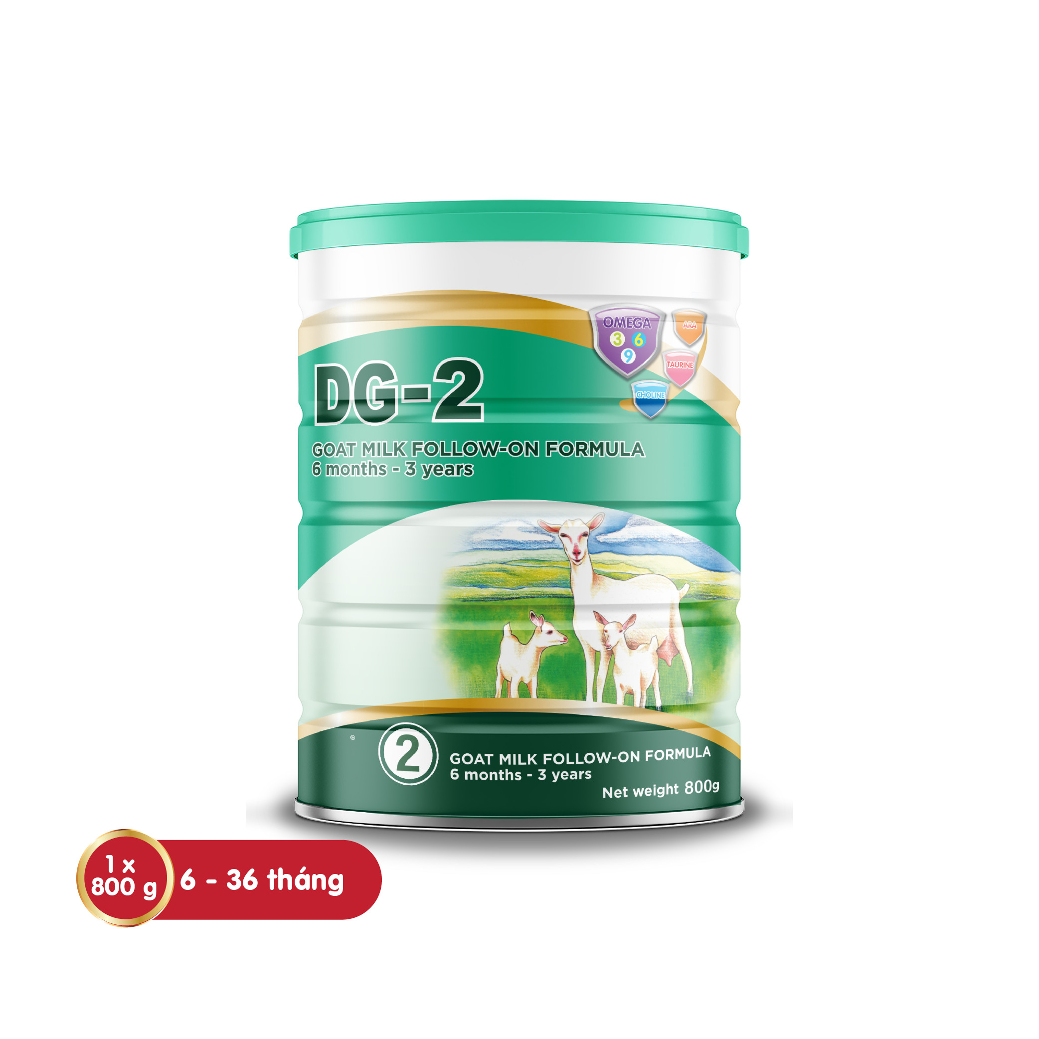 [Tặng Hộp Khăn Giấy] Sữa Dê Công Thức DG-2 800g