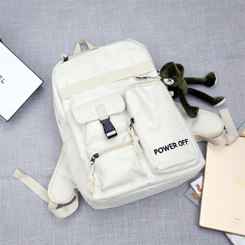 Balo vải canvas Unisex siêu Chất POWER OFF - B05