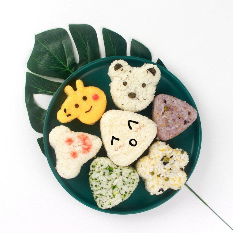 [Giá hủy diệt] Set 7 Khuôn Cơm Nắm Onigiri Loại Dày Dặn [Dahamart - Siêu Thị Ăn Dặm]