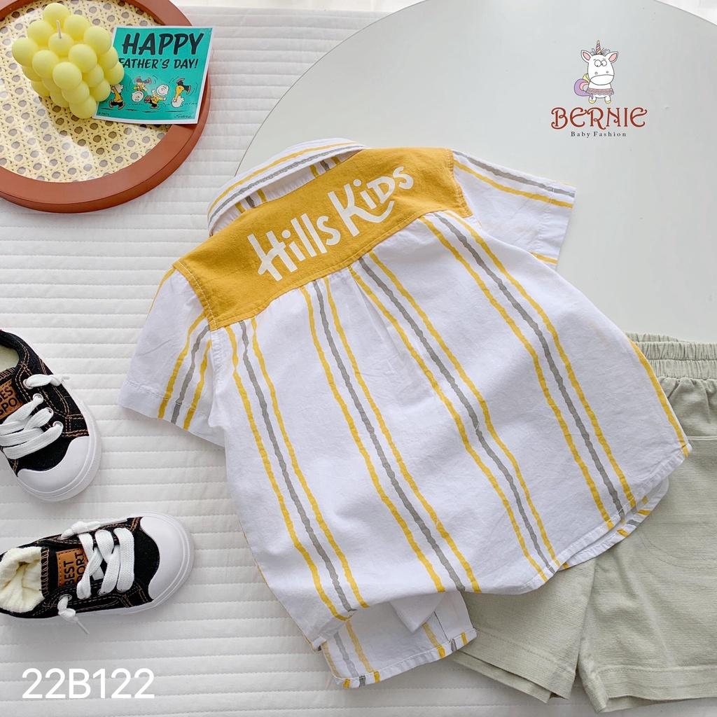 Set bé trai áo sơ mi, quần short, áo ba lỗ soái ca hàn quốc