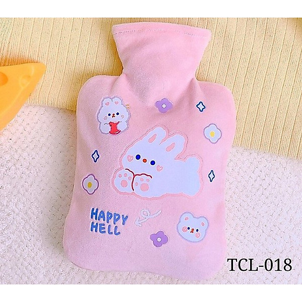 Túi chườm nóng lạnh 1000ml, túi chườm sưởi ấm giảm đau bụng kinh họa tiết dễ thương KÈM HỘP ĐỰNG