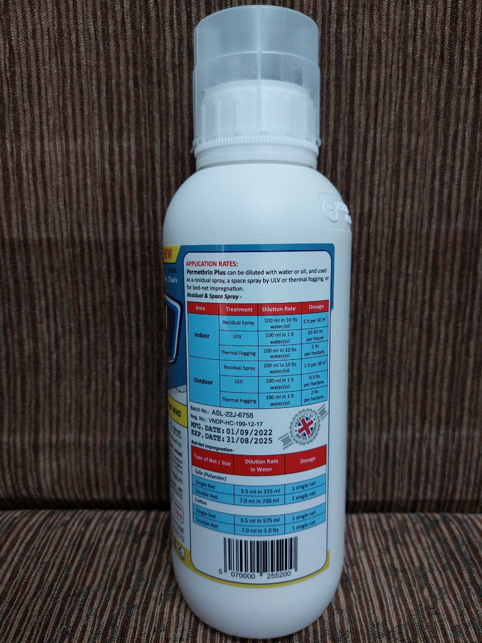 Thuốc diệt muỗi chống kháng thế hệ mới PERMETHRIN PLUS chai 1000ml