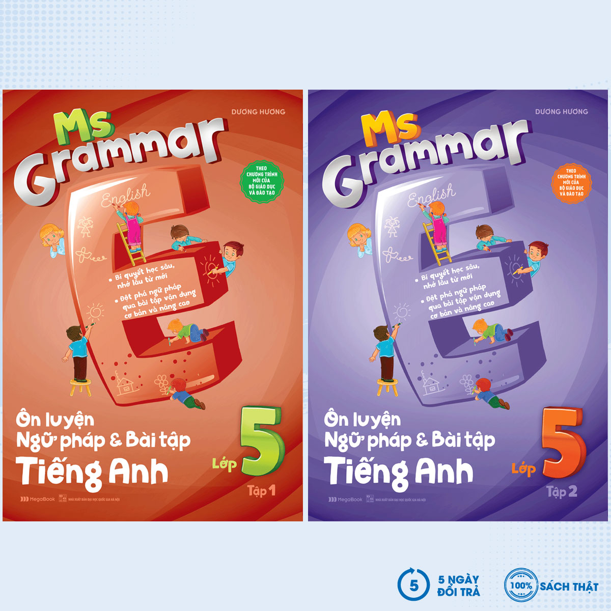 Combo Ms Grammar Ôn Luyện Ngữ Pháp Và Bài Tập Tiếng Anh Lớp 5 (Bộ 2 Cuốn) - MG