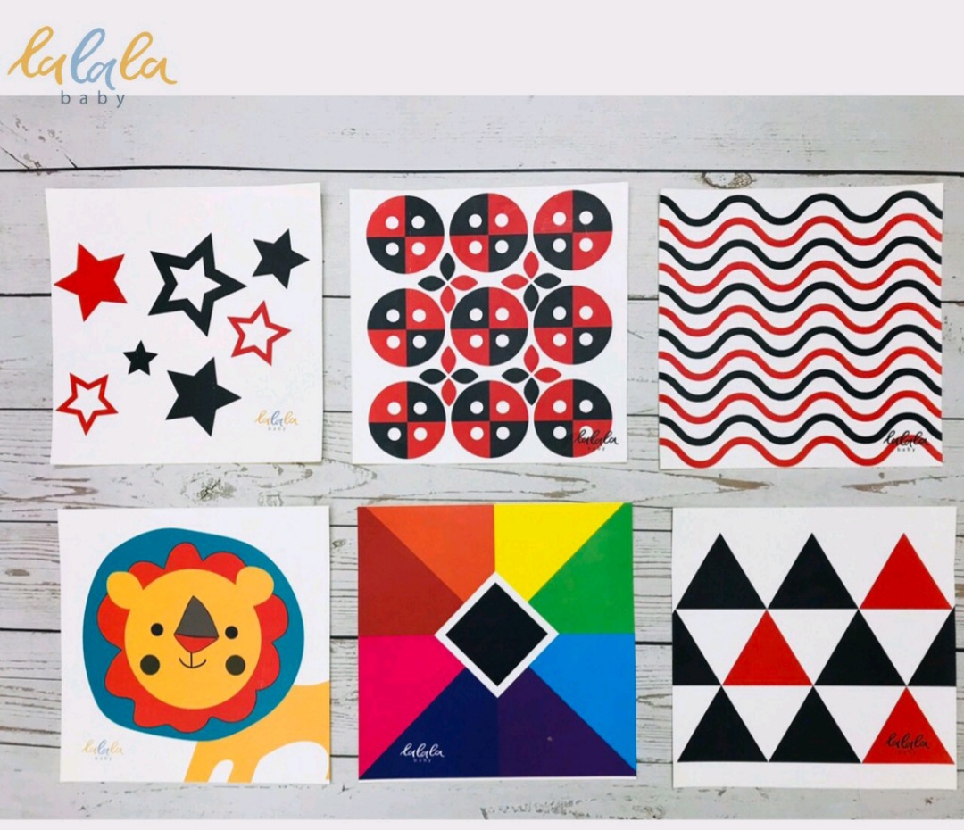 BỘ THẺ LALALA BABY, DECAL MÀU KÍCH THÍCH THỊ GIÁC