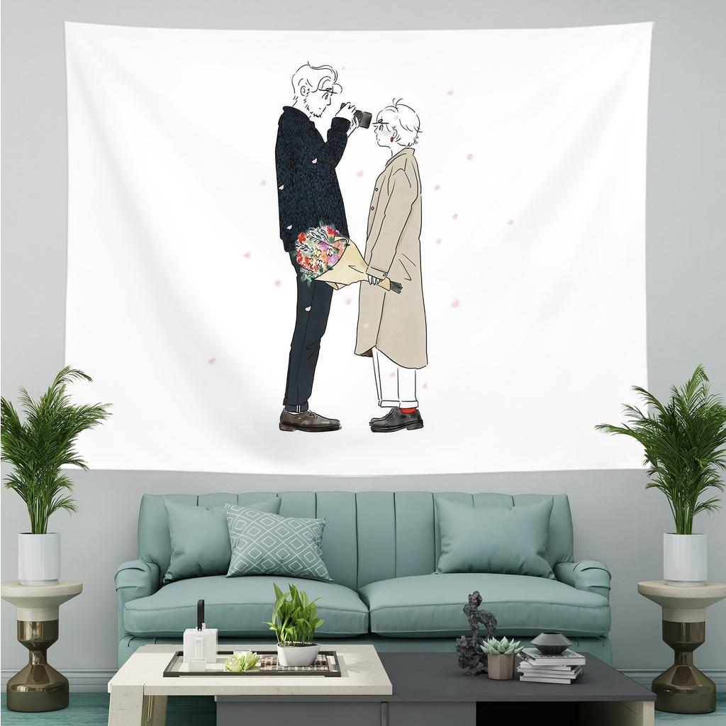 Thảm Treo Tường trang trí, Decor phòng ngủ, vải treo tường vintage