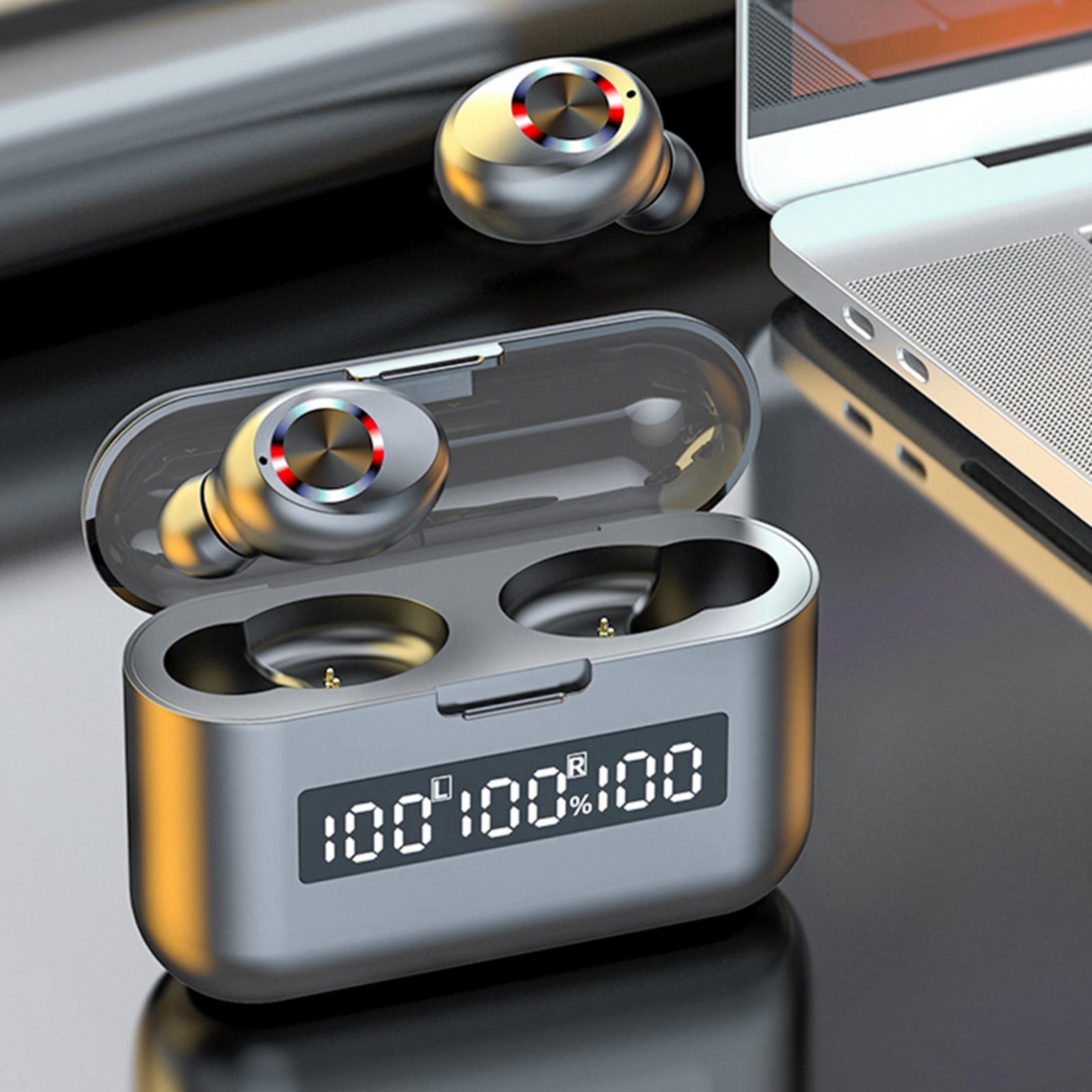 Compact Ture Wireless in-Ear Stereo Bluetooth 5.0 TWS Earphones Headphone Waterproof with Mic Handsfree w/ Charging Case