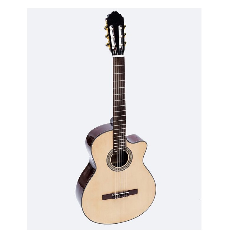 Đàn guitar classic DC170J có khuyết dòng ghitar trung kỹ full size gỗ hồng đào solid cho âm thanh cổ điển ấm áp Duy Guitar