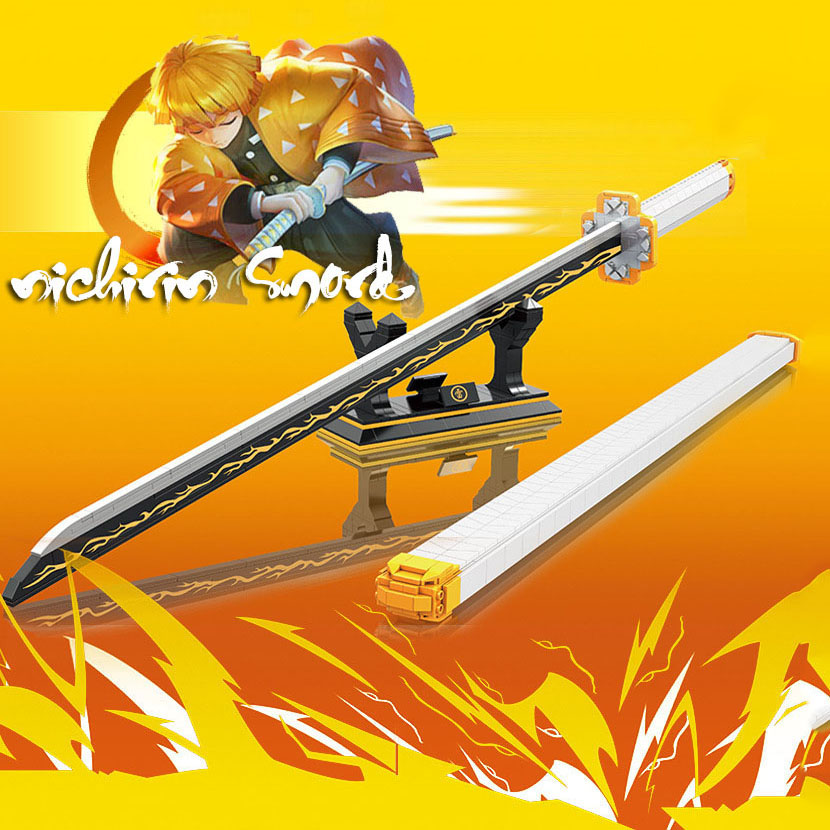 Đồ Chơi Xếp Hình Lắp Ráp Mô Hình Thanh Nhật Luân Sấm Sét Của Zenitsu Kimetsu No Yaiba Model 1506 Với 956 Mảnh Ghép