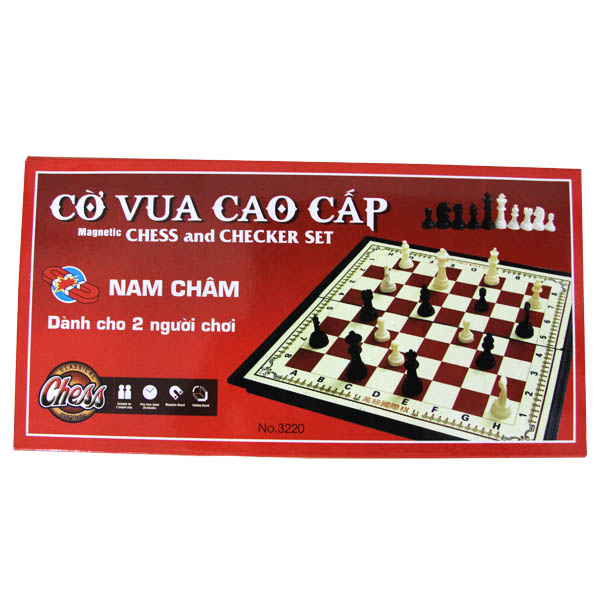 Bộ trò chơi cờ vua nam châm cỡ lớn đỏ NO3220