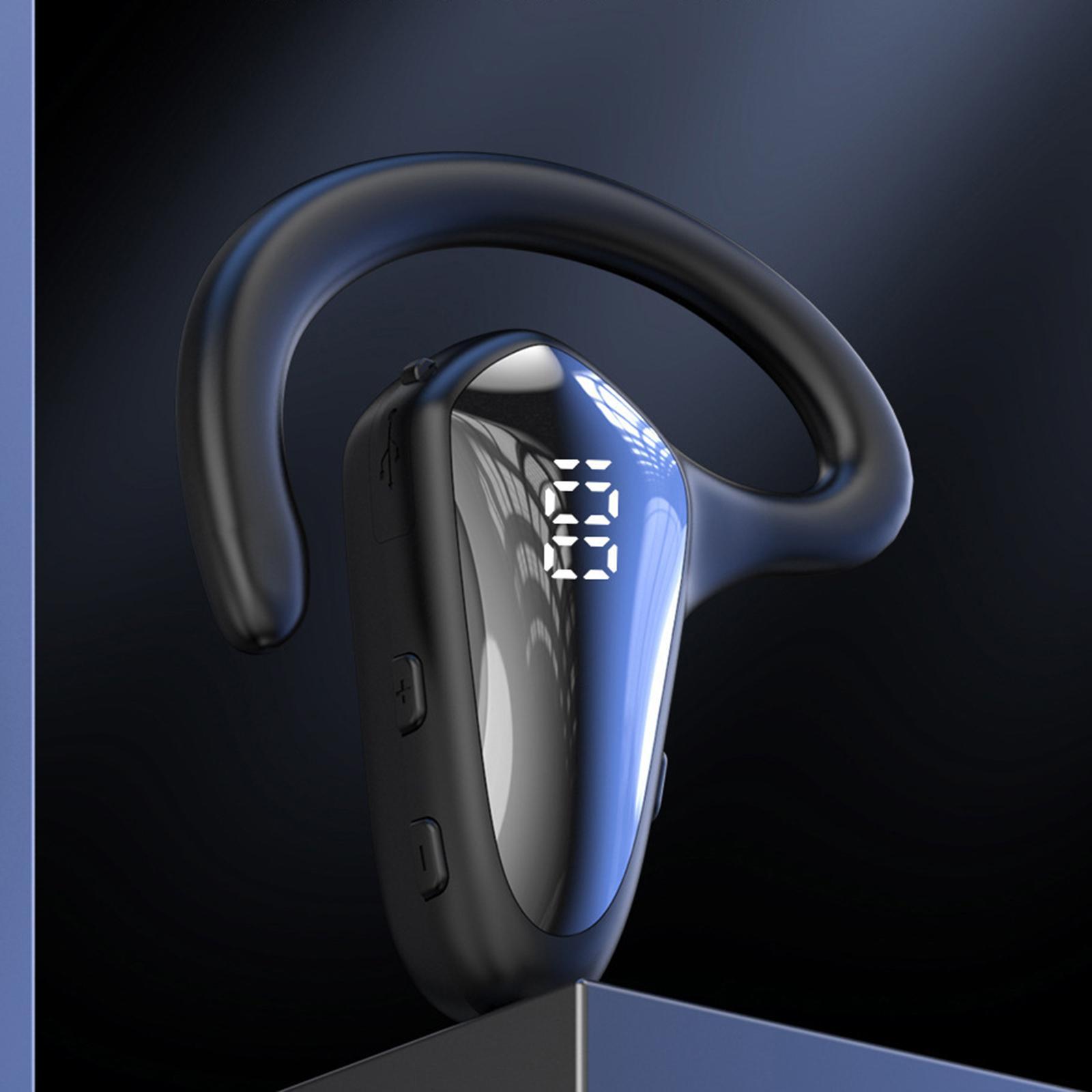 Air Conduction Headphone Durable with Mic for Driving Gym Hiking Black