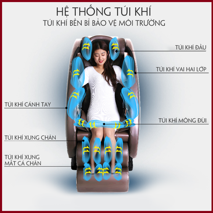 Ghế MatXa Trị Liệu Toàn Thân. Ghế Massage Toàn Thân Cao Cấp. Chế Độ Không Trọng Lực. Massage Đa Điểm. 22 Túi Khí Cảm Biến Nhiệt