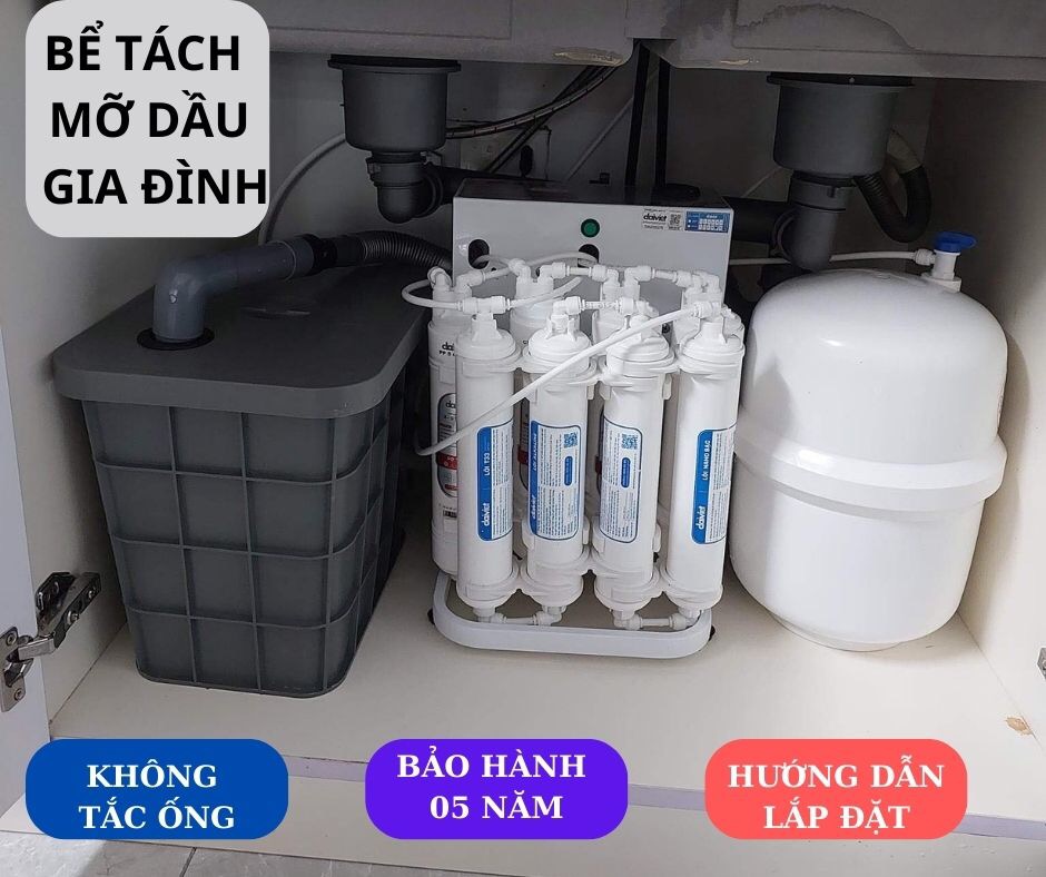 BỂ TÁCH DẦU MỠ NHÀ BẾP- KHÔNG CÒN NỖI LO TẮC ĐƯỜNG ỐNG THOÁT NƯỚC- SIZE S( kt 35x25x30cm)