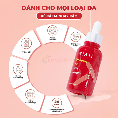 Tinh chất dưỡng trắng da TIA'M Tranexin Nia Vita (40ml) - Hàng chính hãng