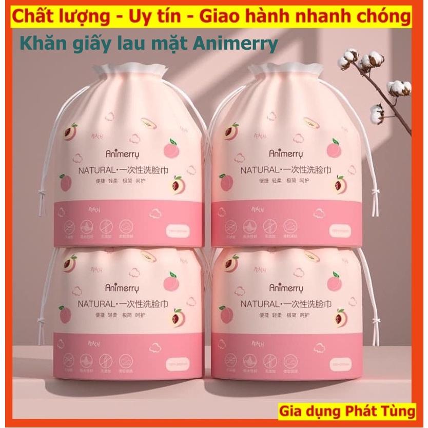 Khăn Giấy Lau Mặt Đa Năng ANIMERRY - Khăn Cotton Khô Tẩy Trang - Khăn Mặt Spa 100% Bông Tự Nhiên Dùng 1 Lần