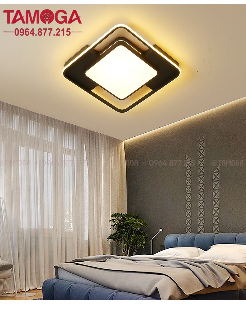 Đèn LED ốp trần TAMOGA 1056 chiếu sáng hiện đại 3 chế độ ánh sáng