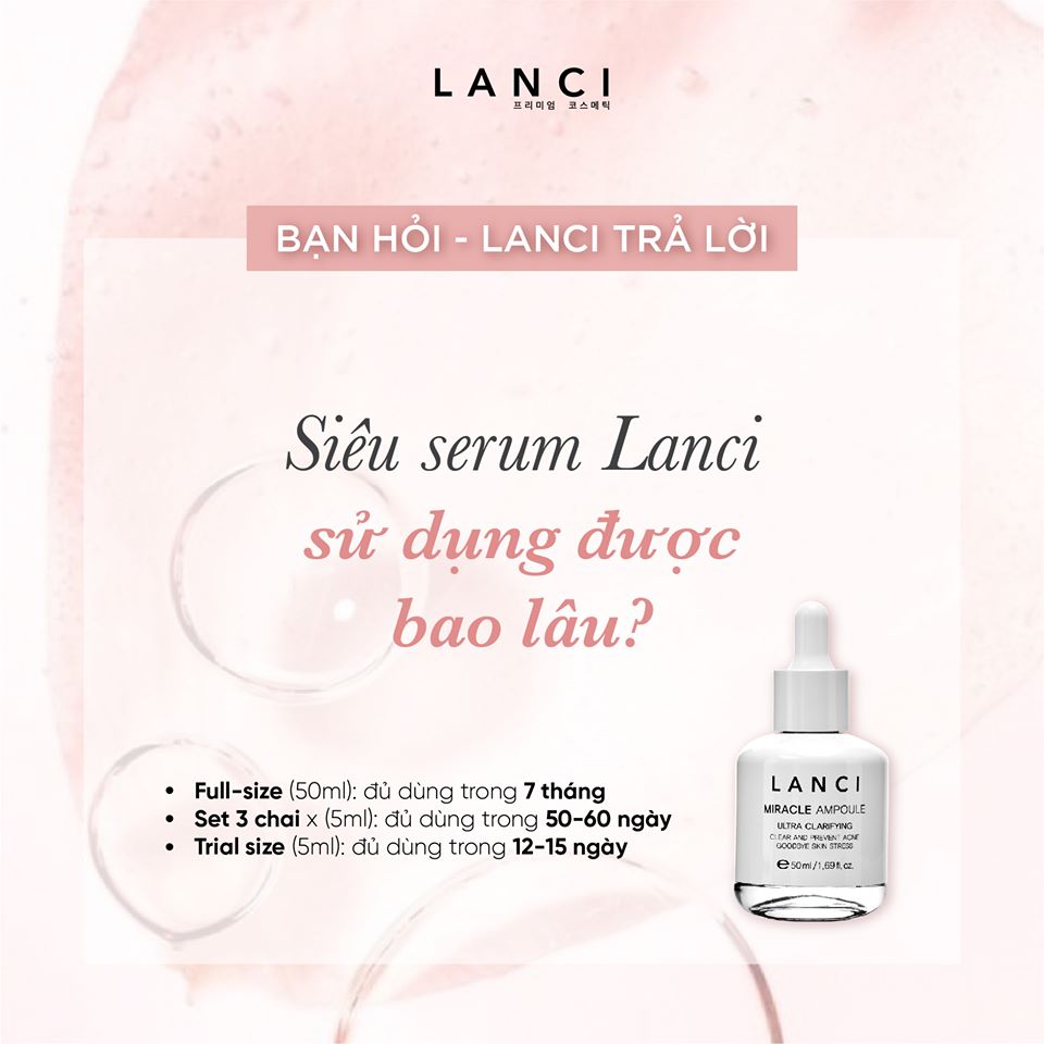 Siêu Serum - LANCI KOREA - Miracle Ampoule Ultra Clarifying - All in One - Siêu trị mụn - 50ml