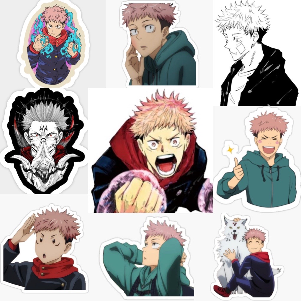 Ảnh Sticker Yuri Itadori JuJutsu Kaisen 30-60 ảnh ép lụa khác nhau/Hình dán decal Yuri Itadori