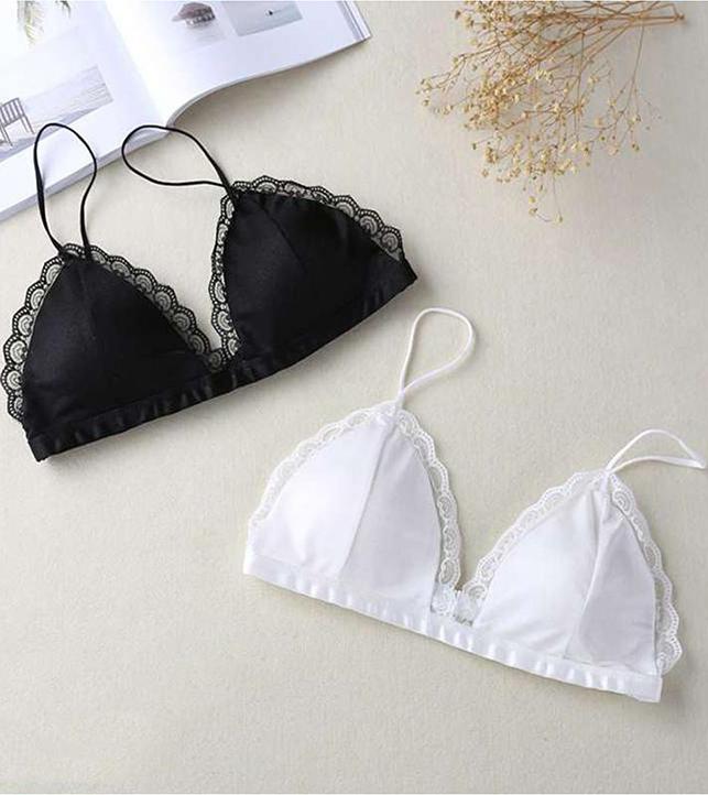 Bộ 2 Áo Bra Lụa Ren 8520