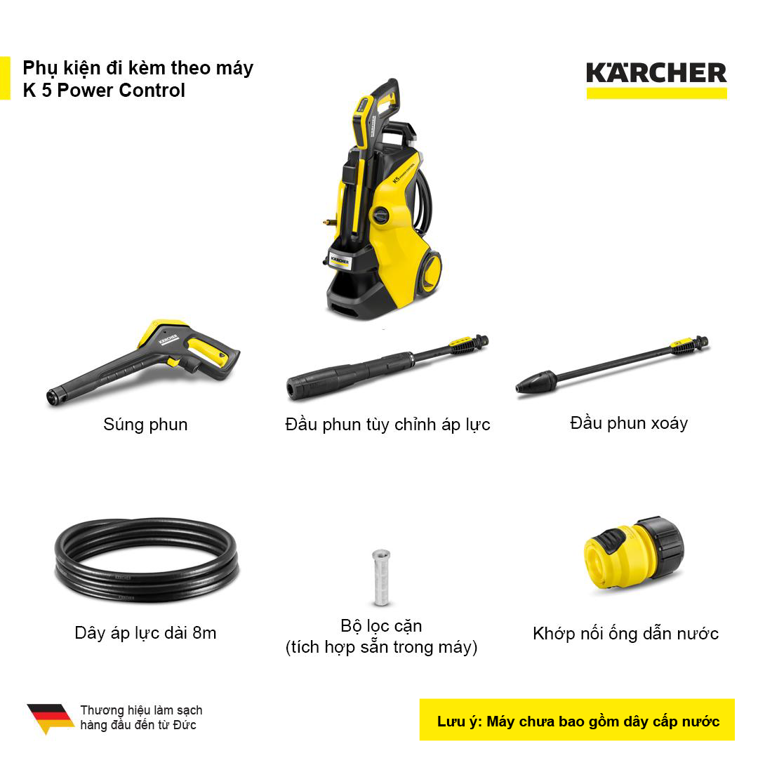 Máy phun rửa áp lực cao Karcher K 5 Power Control
