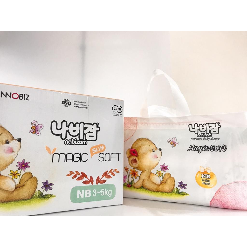 HCM-Combo 2 bịch Tã Bỉm Nabizam Magic Sofl dán/quần Nội địa Hàn cao cấp đủ size NB50/S44/M40/L36/XL32 L30/XL26/XXL22