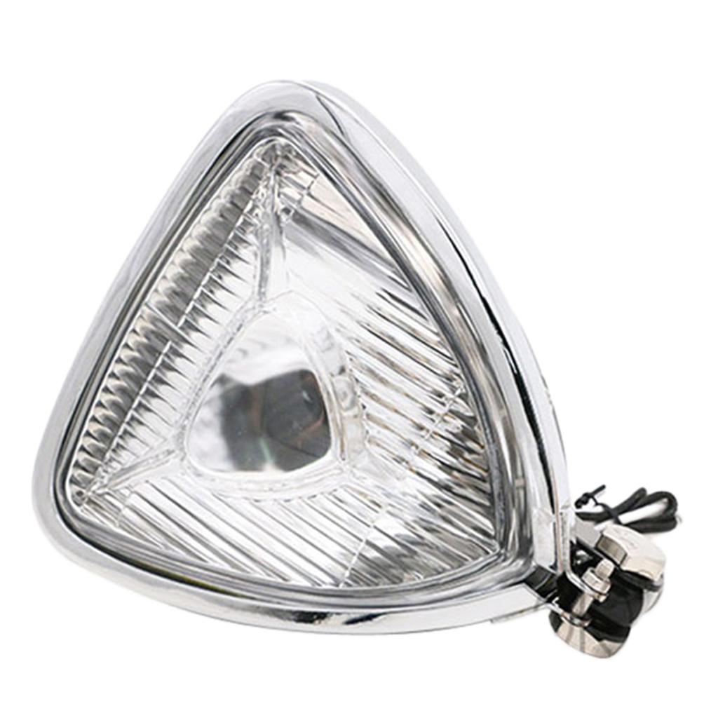 12V 55W Motorcycle Triangle Headlight Lamp for Harley Chopper Bobber