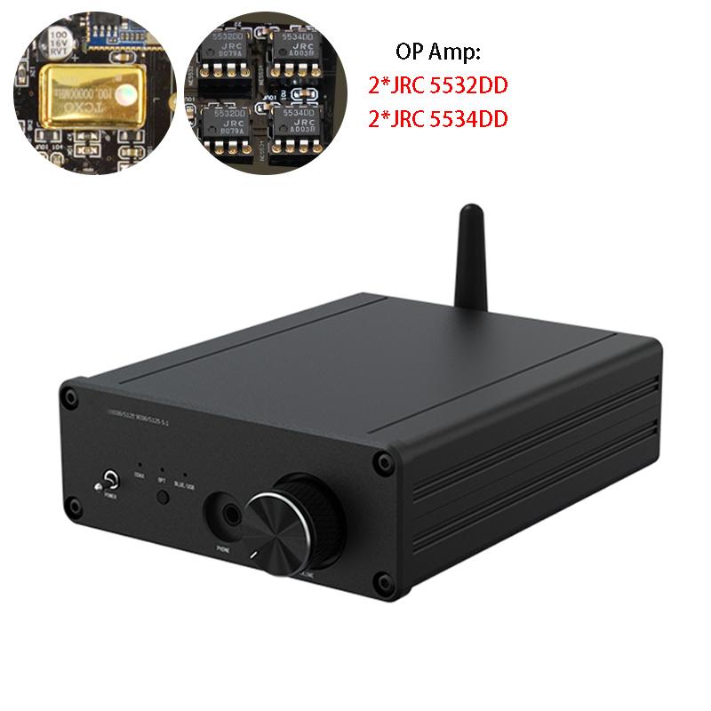 ES9038Q2M DAC QCC5125 Bluetooth 5.1 DAC Board APTX-HD LDAC HIFI Sound Decoder JRC5534DD Bluetooth Receiver Decoding 192K 24Bit