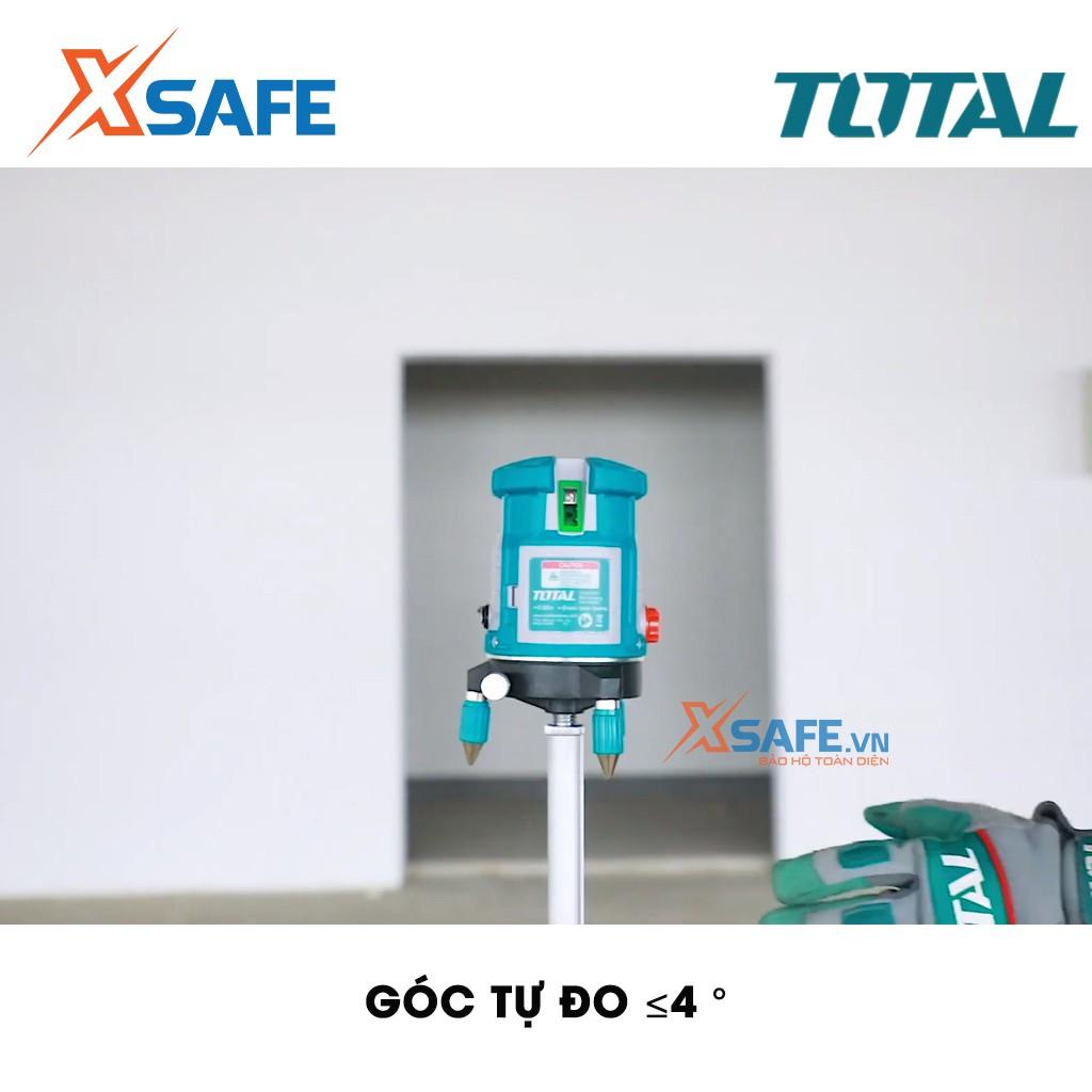 Máy đo mức cân bằng tia lade TOTAL TLL305205 Phạm vi làm việc 0 ~ 20 m, thước ke góc 1 tia ngang, 4 tia dọc