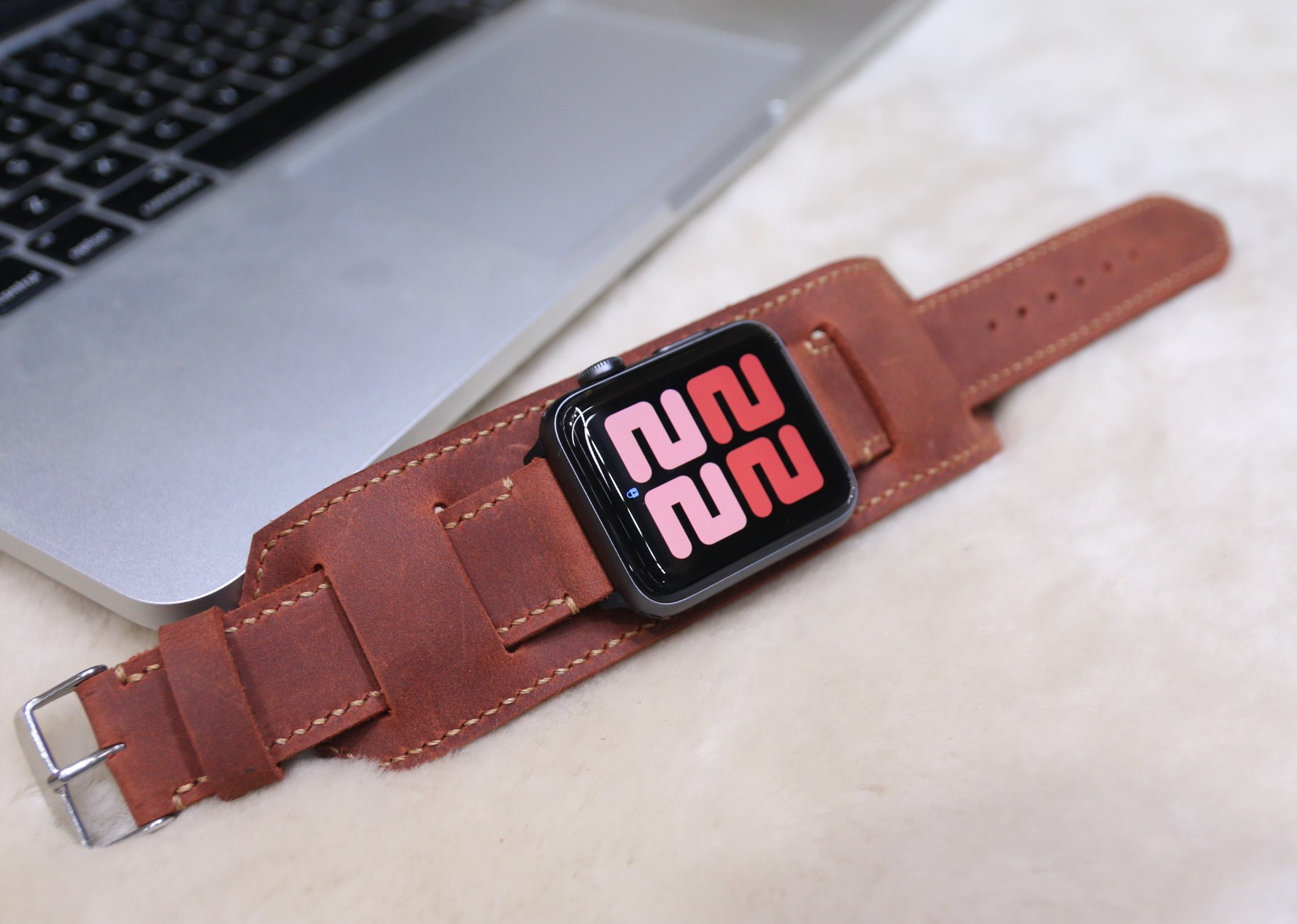 Dây đeo BUNDSTRAP phong cách quân đội thay thế dành cho Apple Watch Handmade