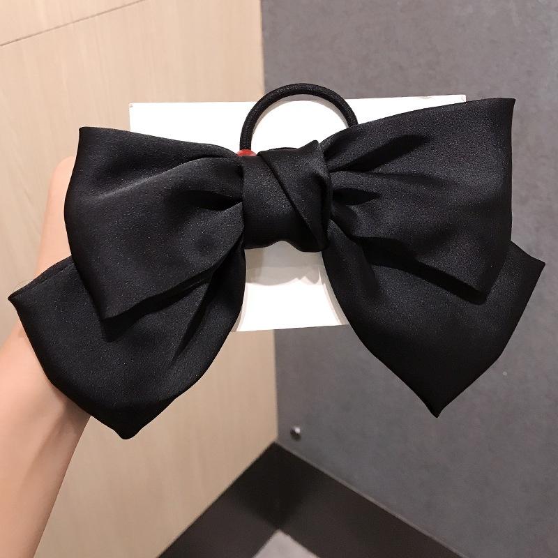Dây cột tóc, kẹp tóc nơ to phong cách tiểu thư điệu đà, vải satin