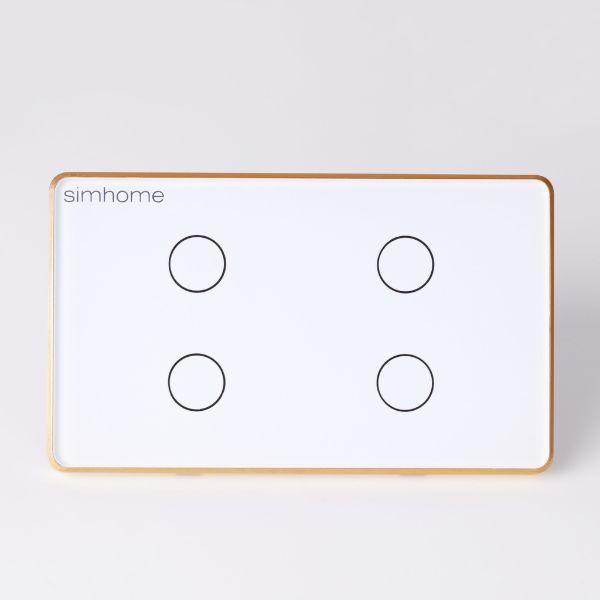 Công tắc cảm ứng Zigbee SimHome S3 – Tiêu chuẩn – 4 nút