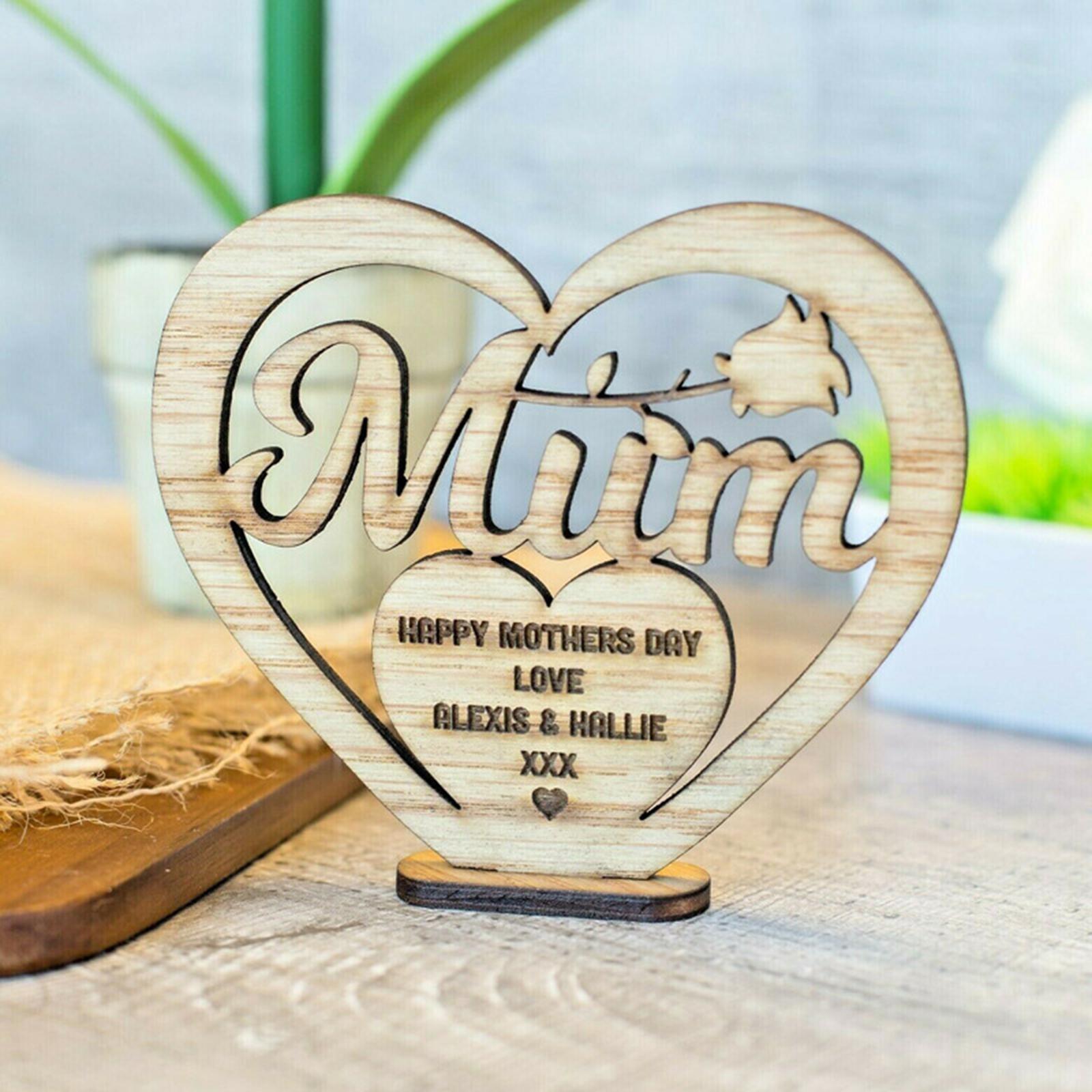 Wooden Plaque Art Craft Hollow Decoration Standing Sign for Home Ornament