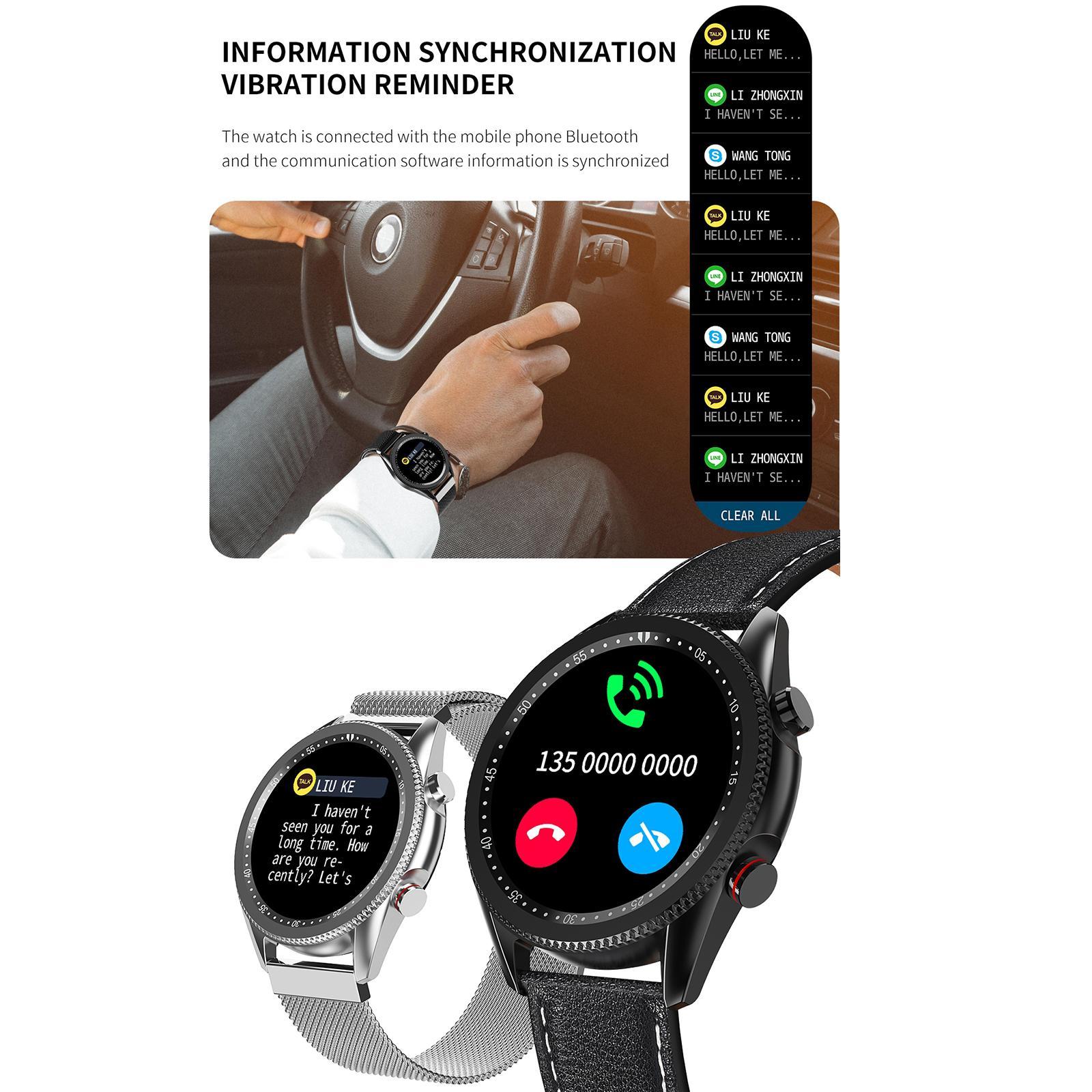 M98 Fashion Sports Men Smart Watch Waterproof Bluetooth Black 01