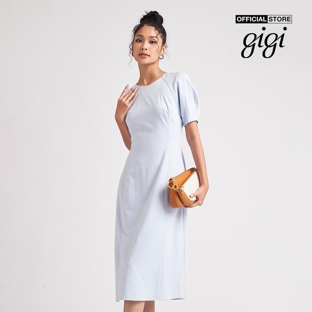 GIGI - Đầm midi tay ngắn cổ thuyền thanh lịch G2102D222144