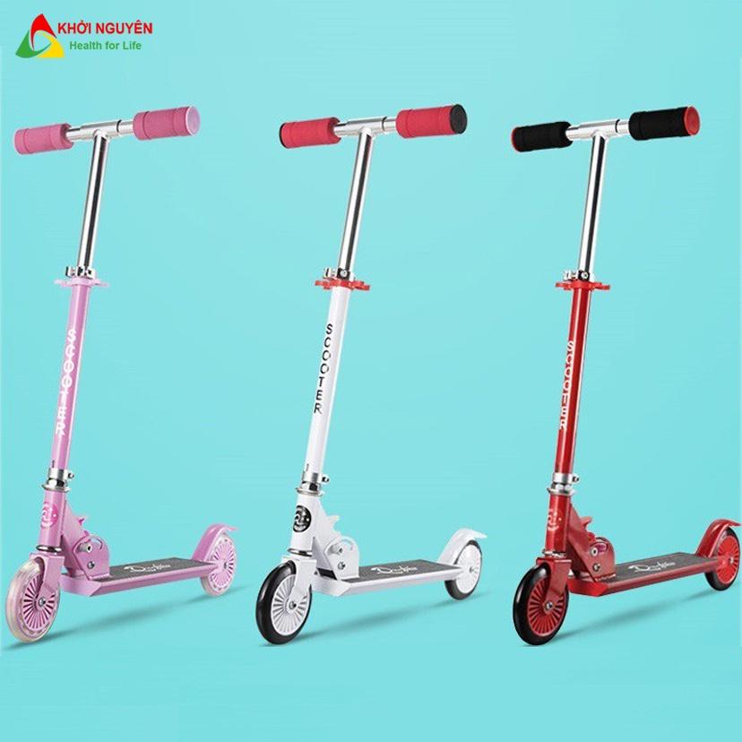 Combo 2 xe trượt scooter cao cấp có chân trống chịu tải đến 50kg