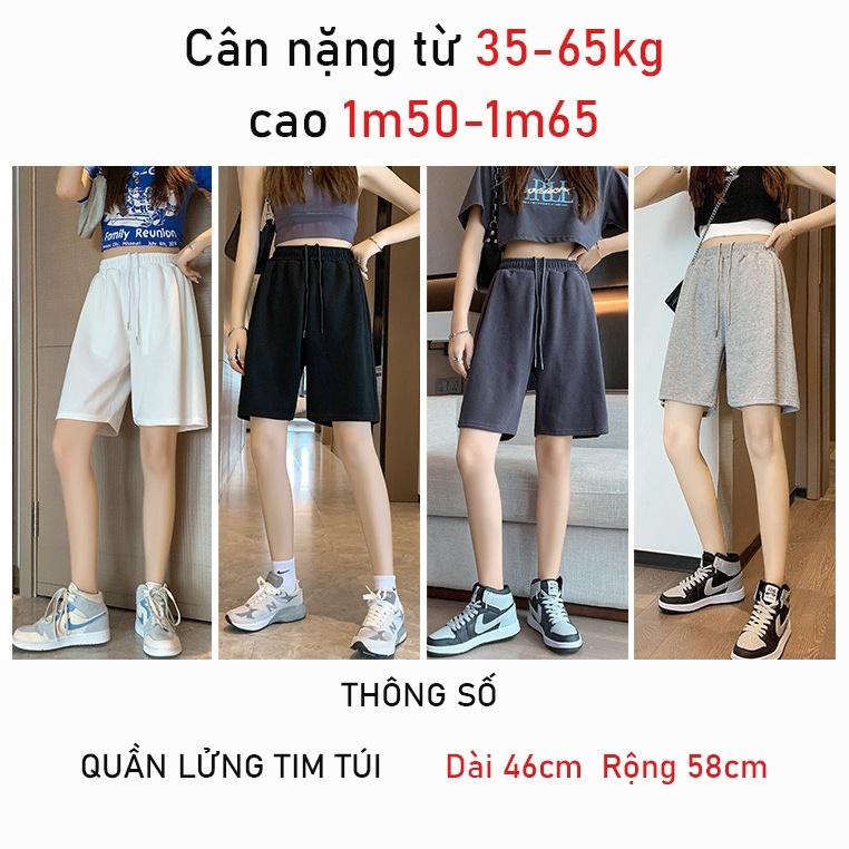 Quần Lửng Tim Túi Form Rộng Unisex Chất Thun Umi Dày Dặn Phong Cách Ullzang Hàn Quốc