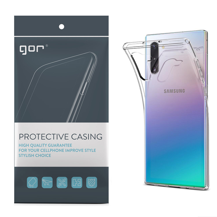 Ốp Lưng Silicon TPU trong suốt GOR cho Samsung Note 10/ Note 10 Plus_Hàng NHập Khẩu
