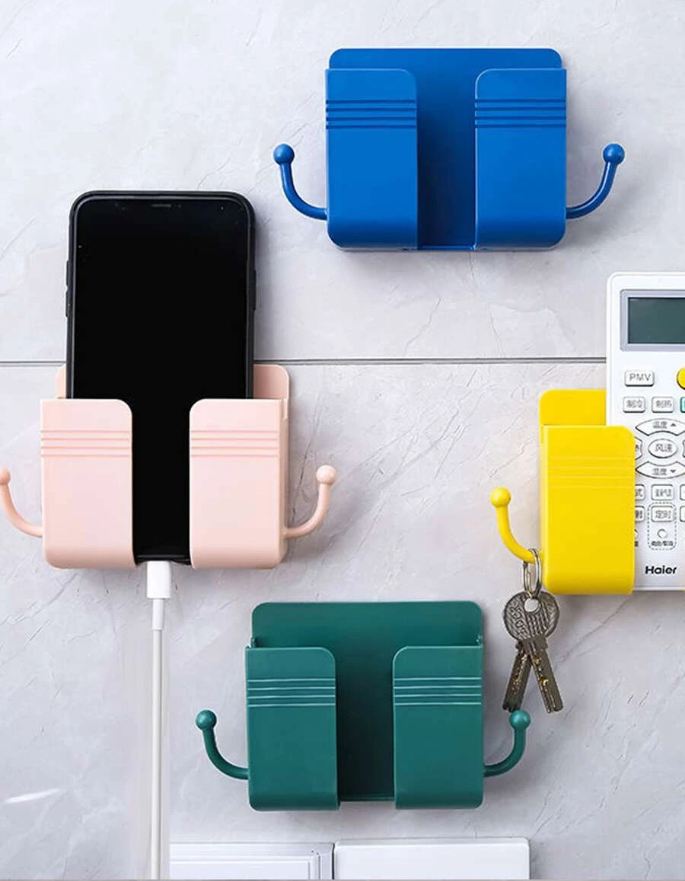 Kệ Dán Tường Để Điện Thoại Có Móc , Remote, Giá Đỡ Điện Thoại Có Tai Treo Tiện Lợi GD704-keDT-rau