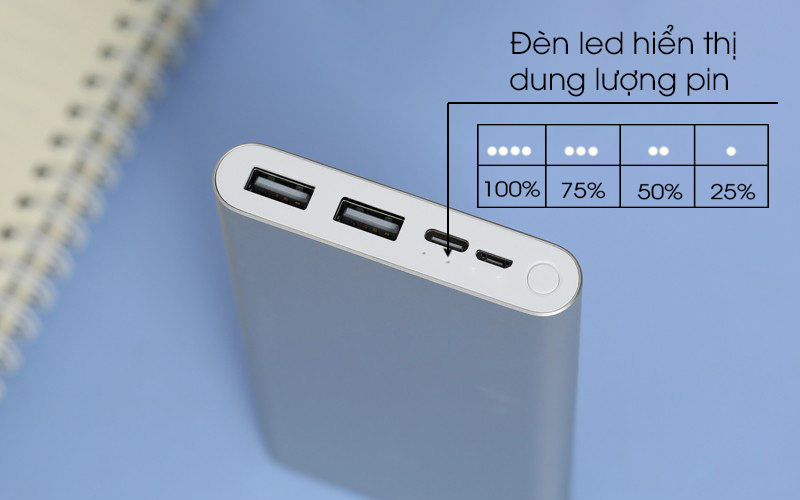 Sạc dự phòng Mi 10000mAh - Mi 10000 mAh Gen 3 - Hàng chính hãng -  Pin sạc dự phòng 18W Bản Quốc Tế