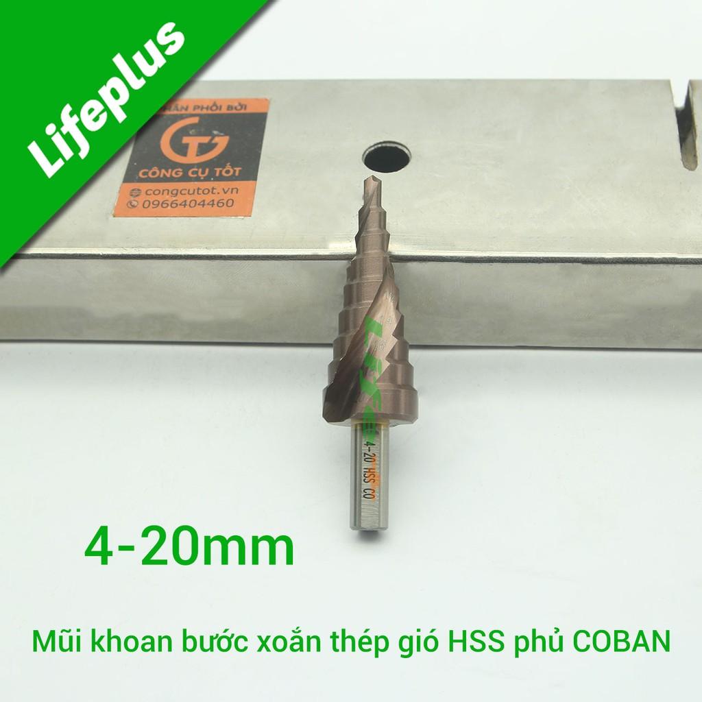 Mũi khoan bước xoắn thép gió M35 chuôi tròn vát phủ Coban