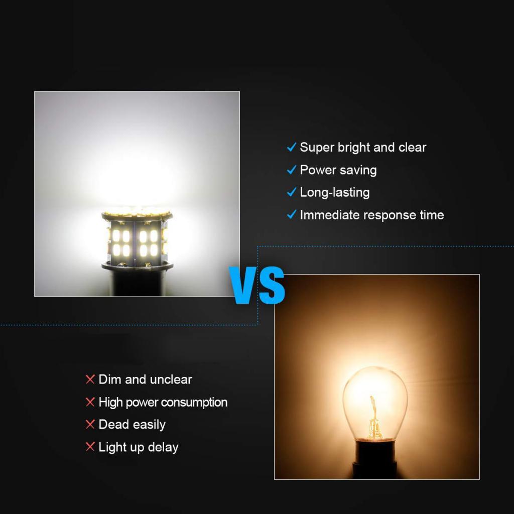 20PCS 1156 White 50-SMD LED Super Bright  Tail Stop Brake Lights