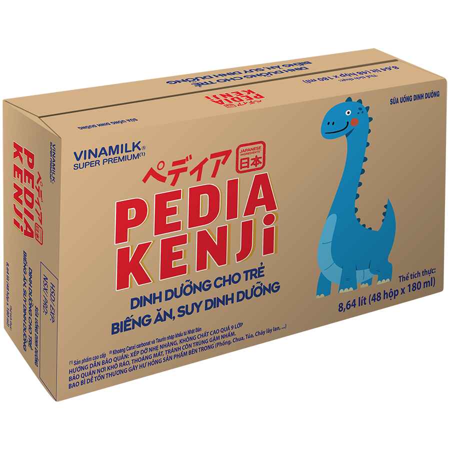 Thùng 48 hộp sữa bột pha sẵn Vinamilk Pedia Kenji 180ml