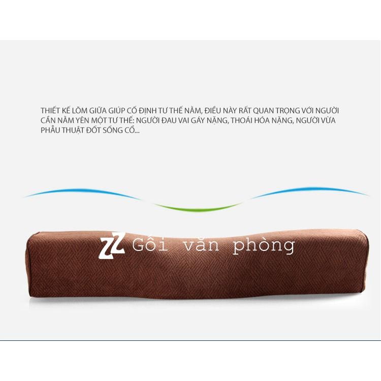 Gối ngủ chống đau vai gáy cao su non y tế size to ZURI PILLOW GDH-04