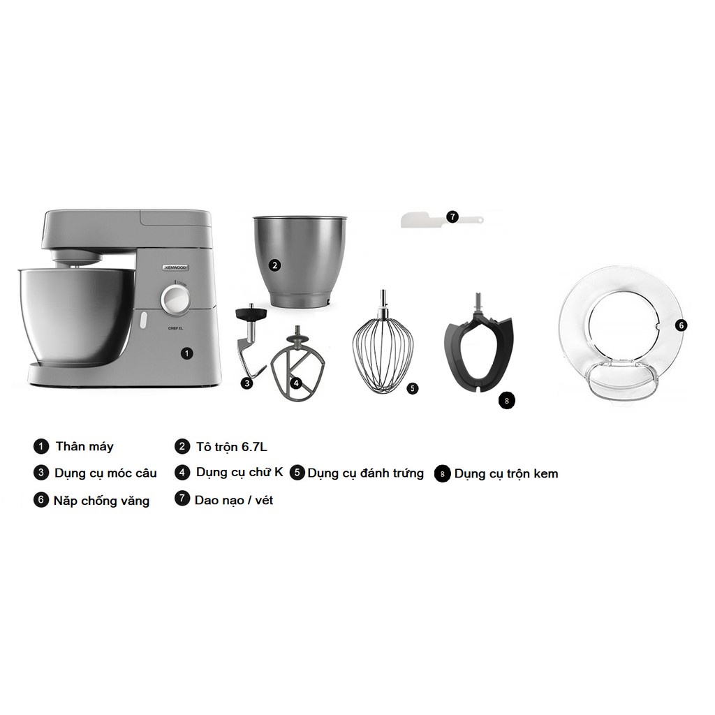 Máy Trộn Đa Năng Kenwood KVL4100S - Hàng Chính Hãng
