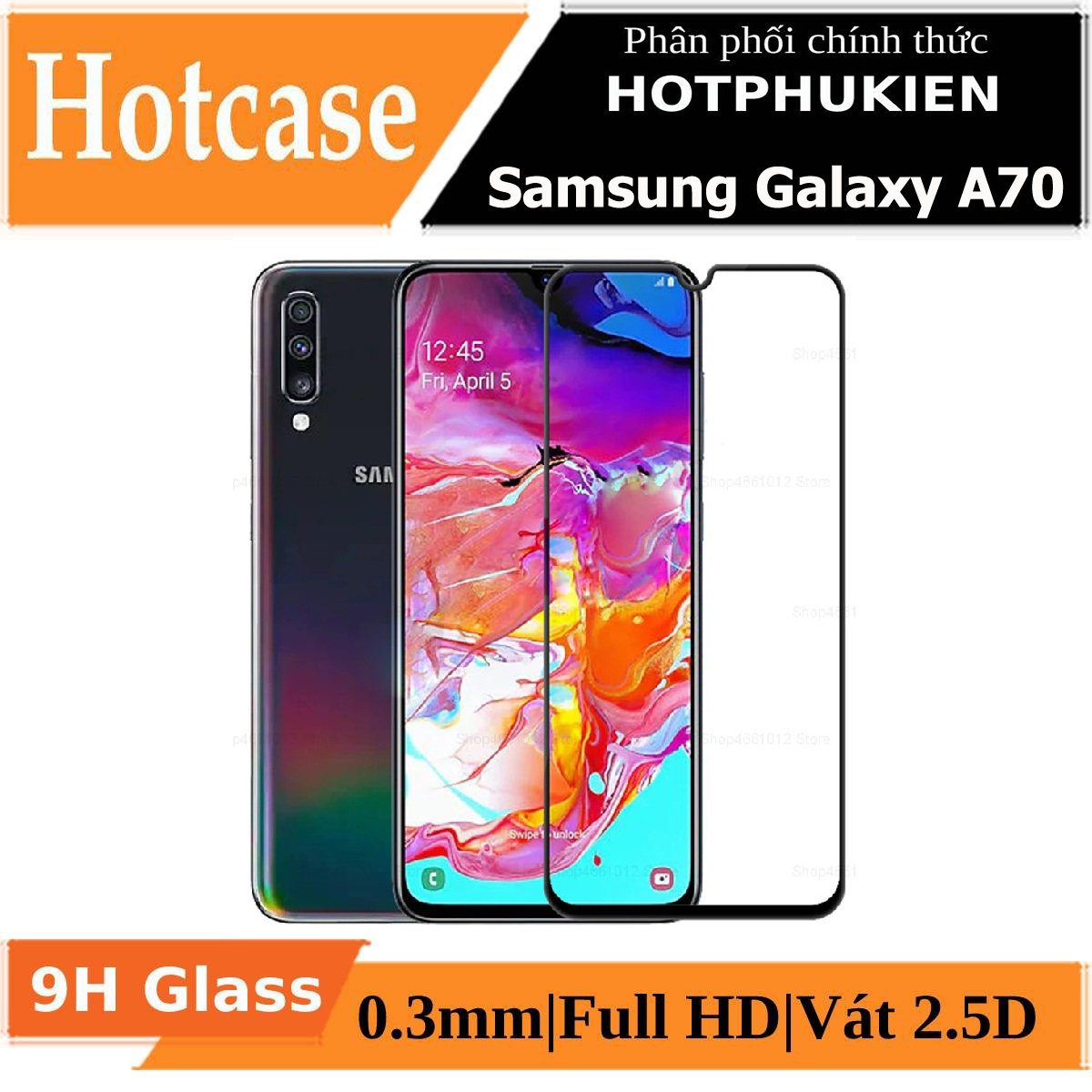 Miếng dán kính cường lực full màn hình 111D cho Samsung Galaxy A70 hiệu HOTCASE - hàng nhập khẩu