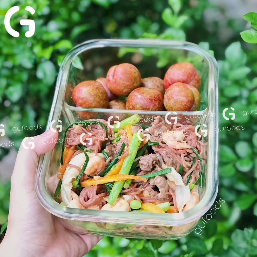 Bún Gạo Lứt Ăn Kiêng GUfoods Huyết Rồng 500g - Giảm cân, Thực dưỡng, Eat clean