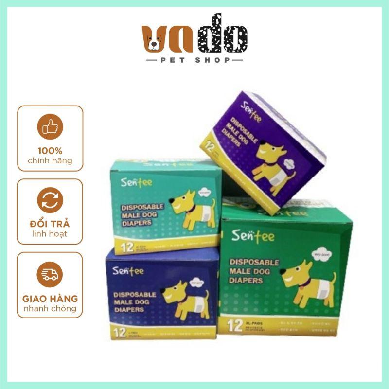Tả cho chó đực Senfee 12 miếng/hộp - tã quấn bụng cho chó đực Sentee